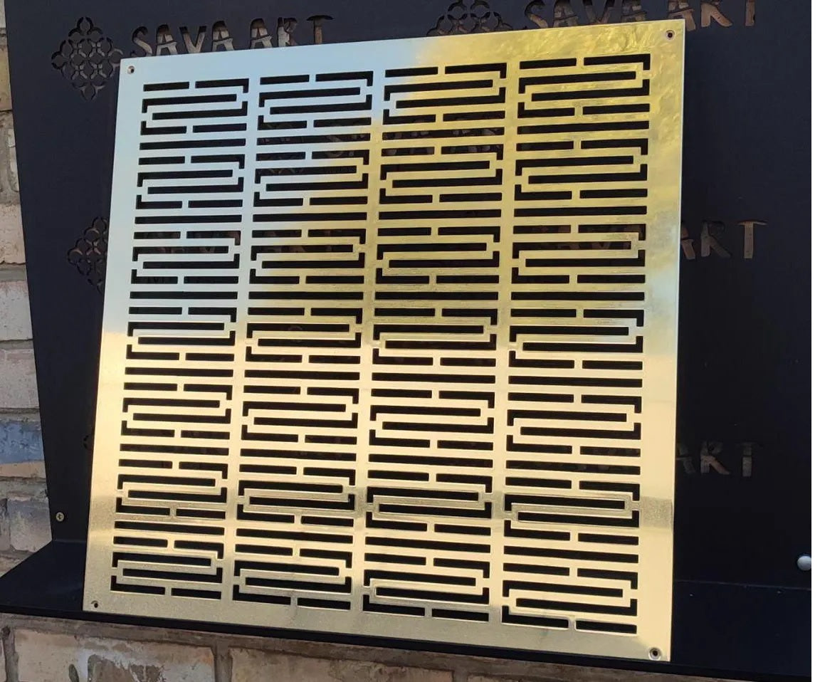 Fully customized PURE BRASS Air Grilles 1mm thick flat (without rear frame)