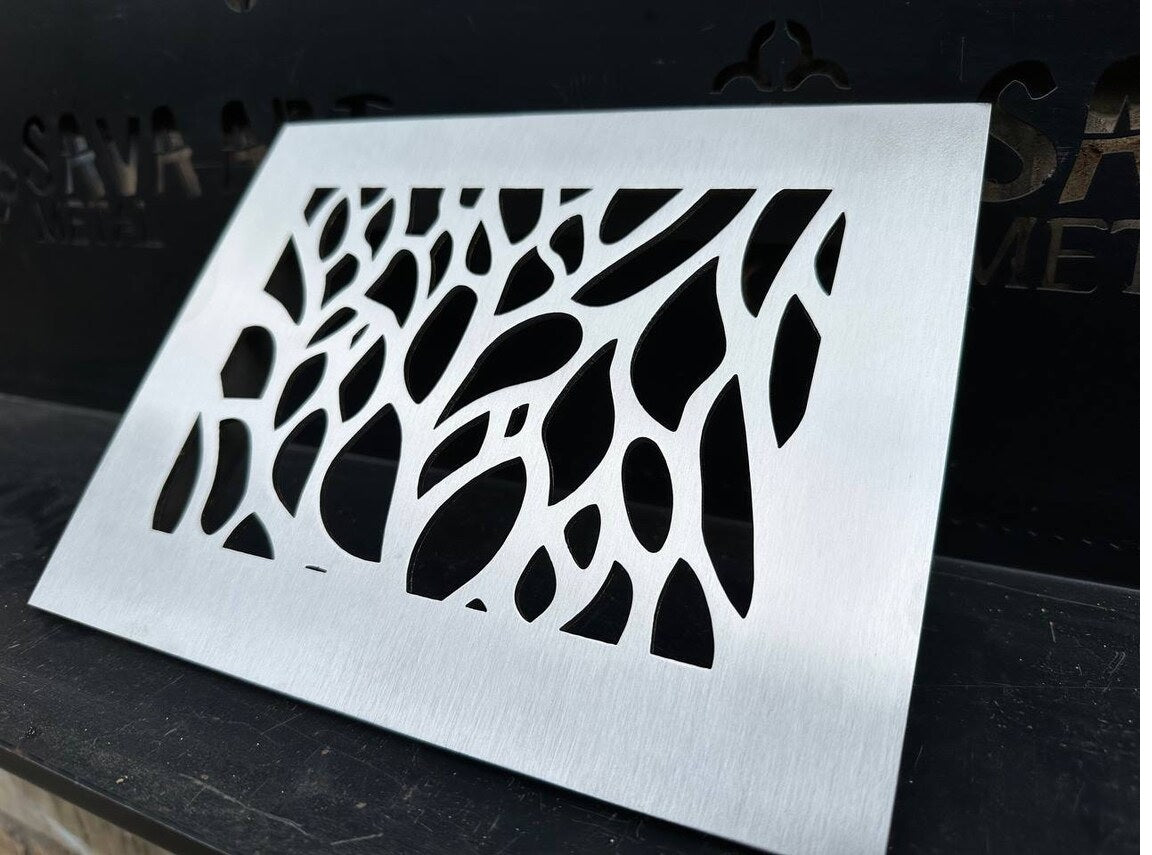 Fully customized STAINLESS STEEL Air Grilles 1mm thick flat (without rear frame)