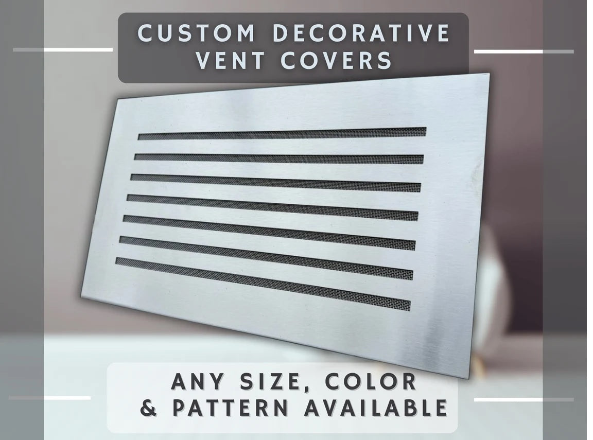 Fully customized STAINLESS STEEL Air Grilles 1mm thick flat (without rear frame)