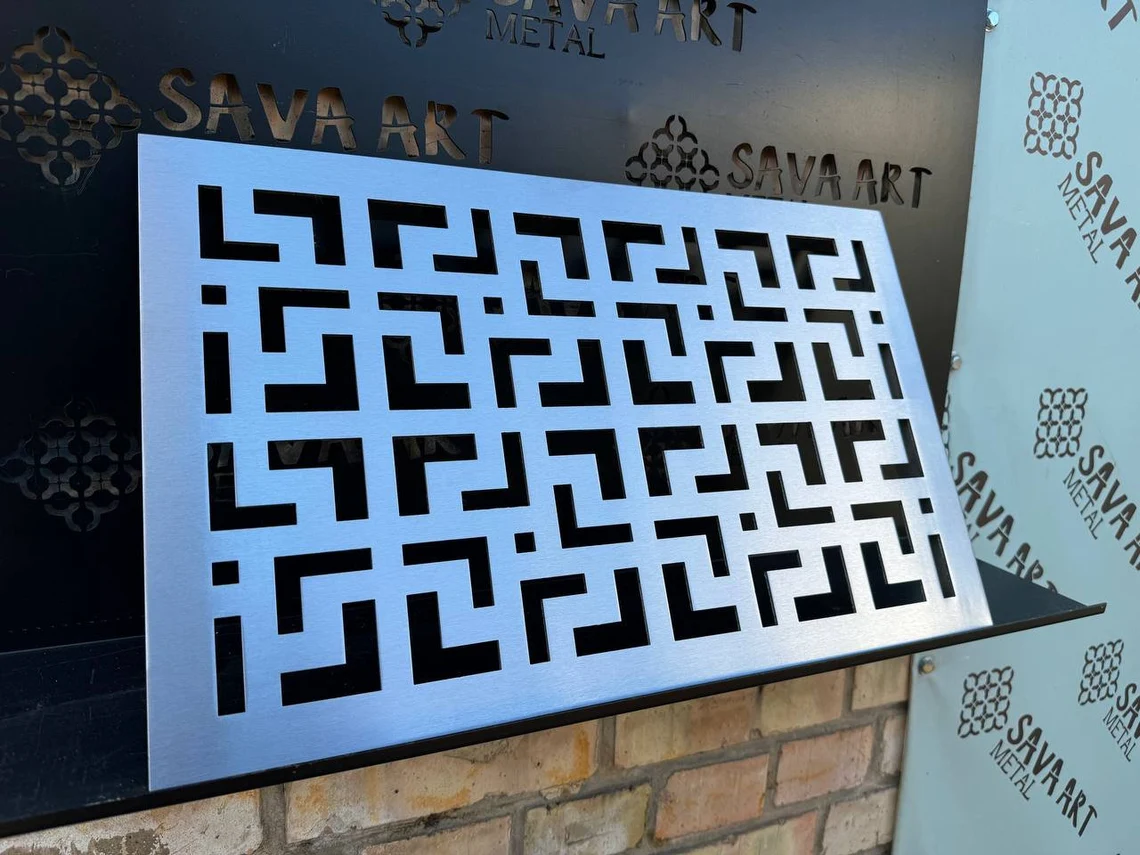 Fully customized STAINLESS STEEL Air Grilles 1mm thick flat (without rear frame)