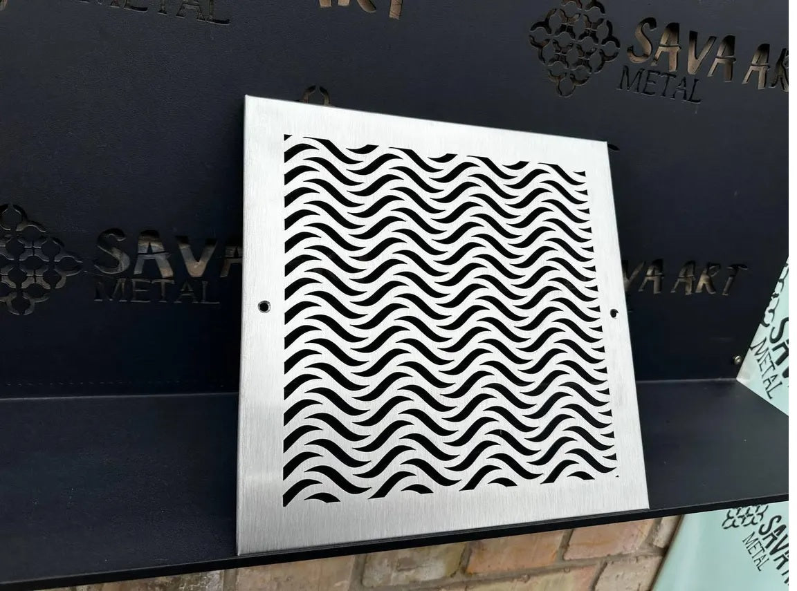 Fully customized STAINLESS STEEL Air Grilles 1mm thick flat (without rear frame)