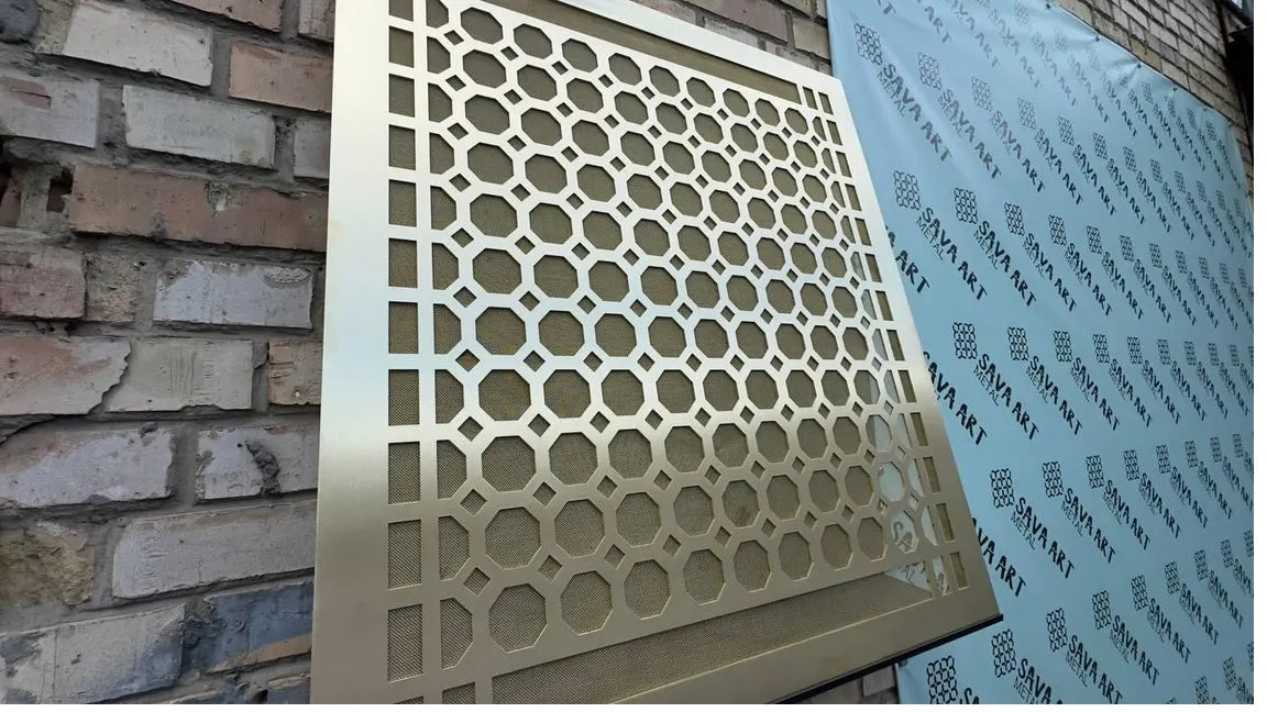 Fully customized PURE BRASS Air Grilles 1mm thick flat (without rear frame)