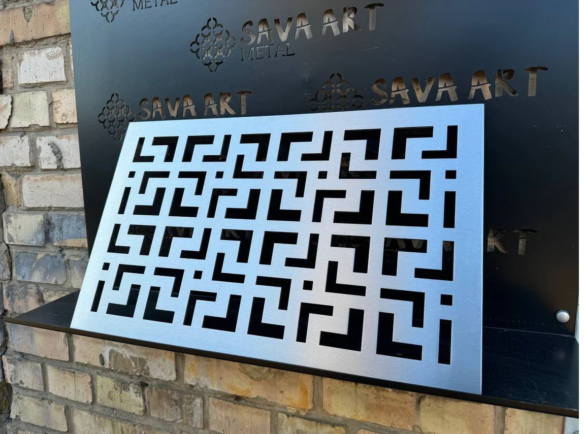 Fully customized STAINLESS STEEL Air Grilles 1mm thick flat (without rear frame)