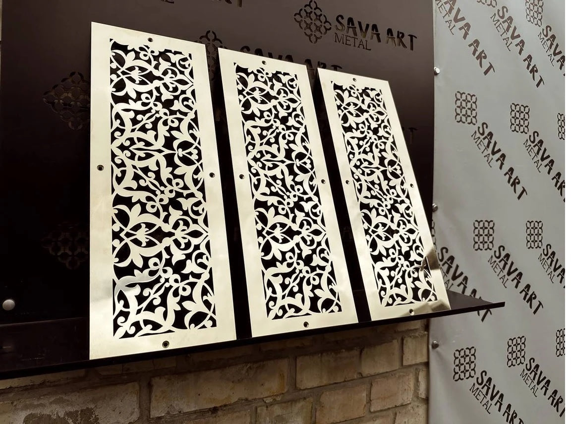 Fully customized PURE BRASS Air Grilles 1mm thick flat (without rear frame)