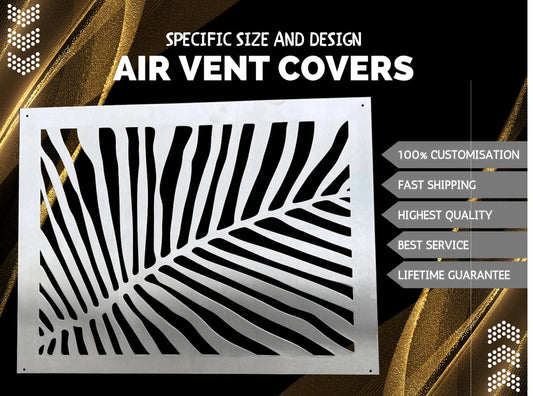 Fully customized STAINLESS STEEL Air Grilles 1mm thick flat (without rear frame)