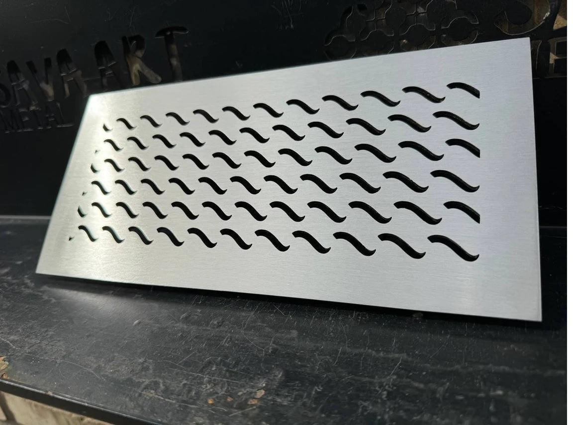 Fully customized STAINLESS STEEL Air Grilles 1mm thick flat (without rear frame)
