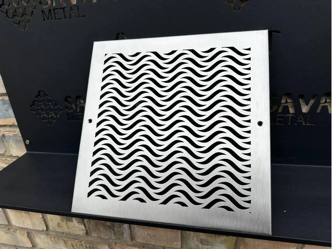 Fully customized STAINLESS STEEL Air Grilles 1mm thick flat (without rear frame)