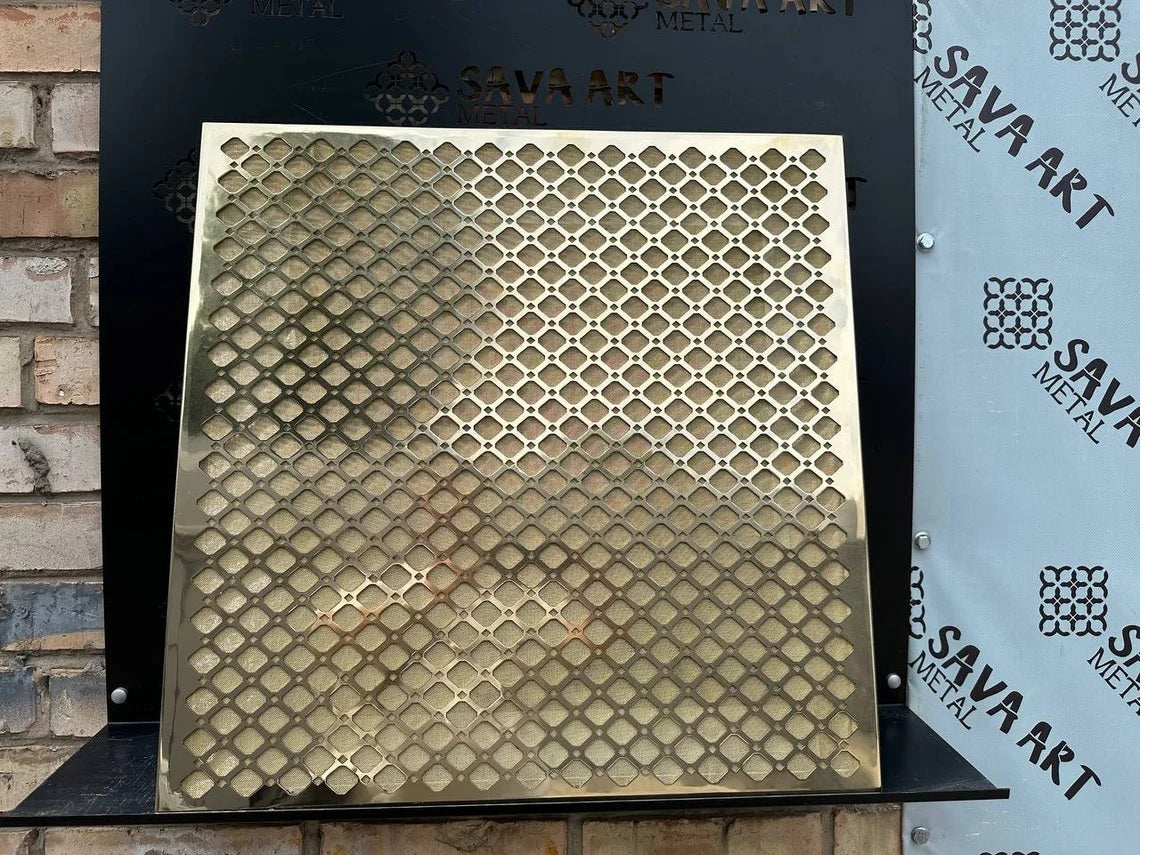 Fully customized PURE BRASS Air Grilles 1mm thick flat (without rear frame)