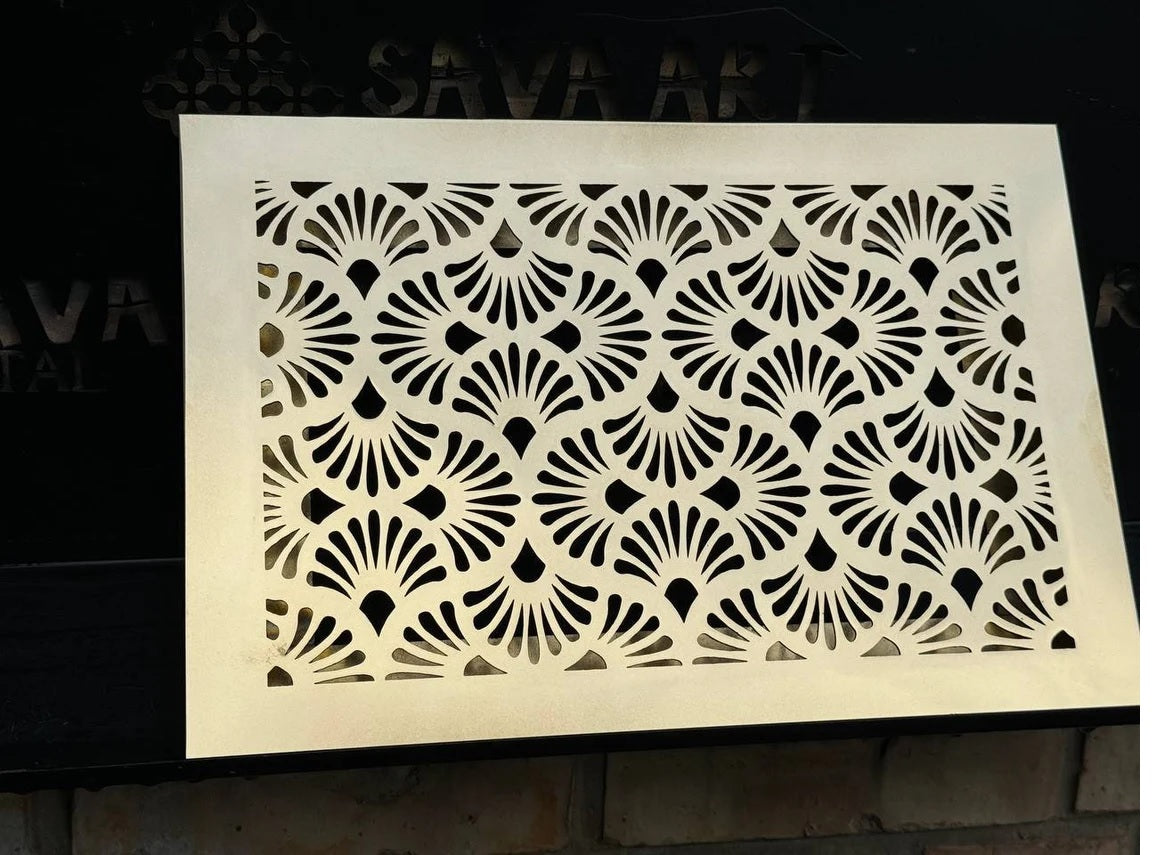 Fully customized PURE BRASS Air Grilles 1mm thick flat (without rear frame)