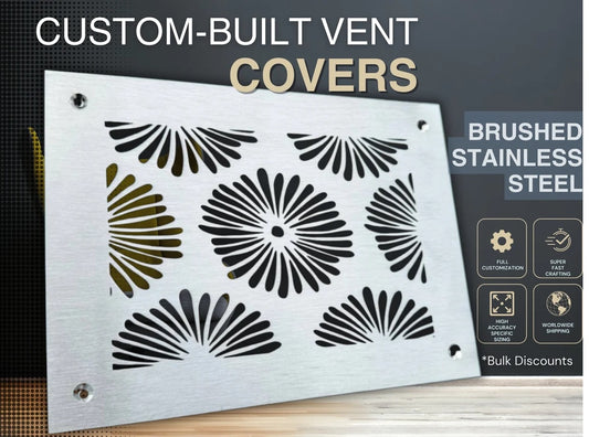 Fully customized STAINLESS STEEL Air Grilles 1mm thick flat (without rear frame)