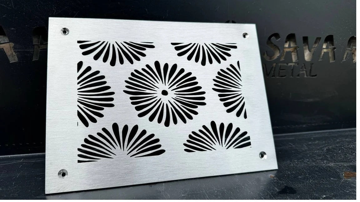 Fully customized STAINLESS STEEL Air Grilles 1mm thick flat (without rear frame)
