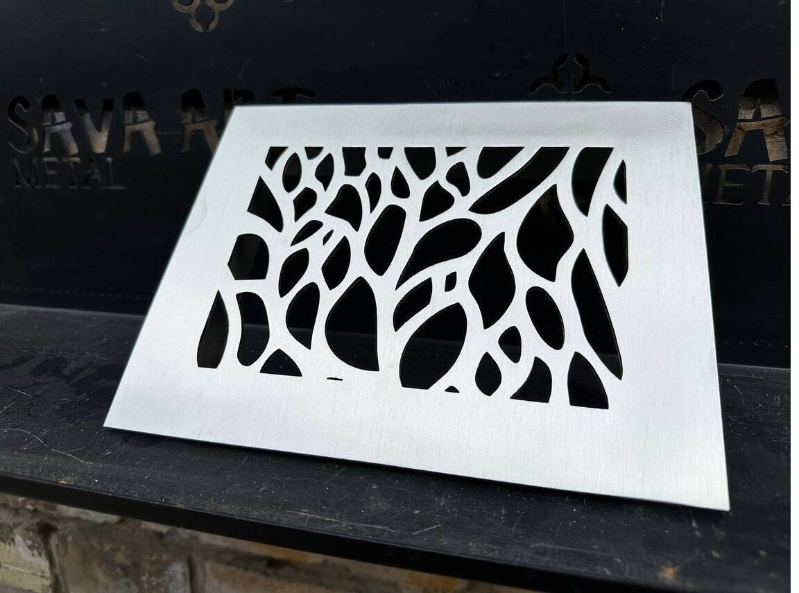 Fully customized STAINLESS STEEL Air Grilles 1mm thick flat (without rear frame)