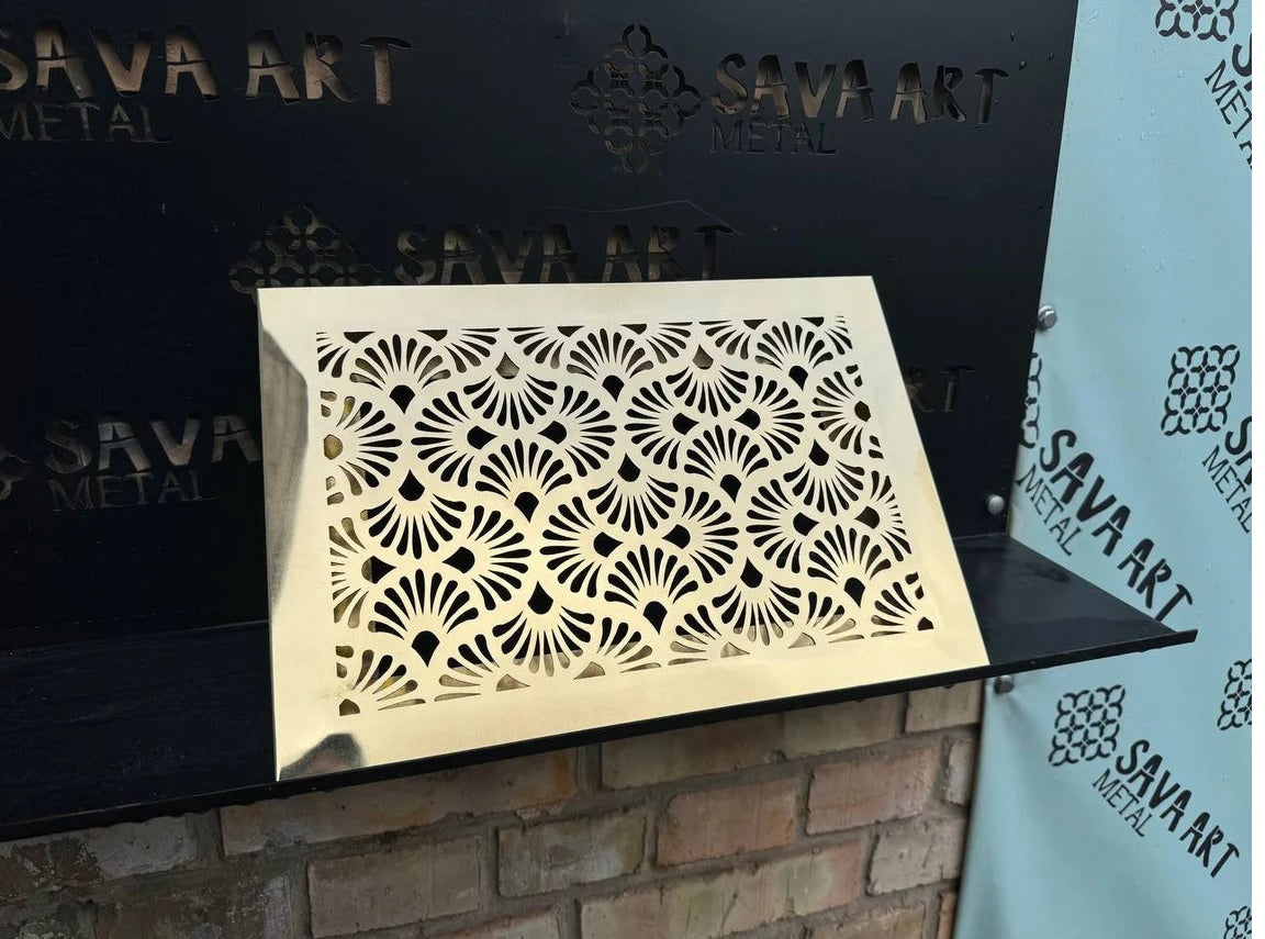 Fully customized PURE BRASS Air Grilles 1mm thick flat (without rear frame)