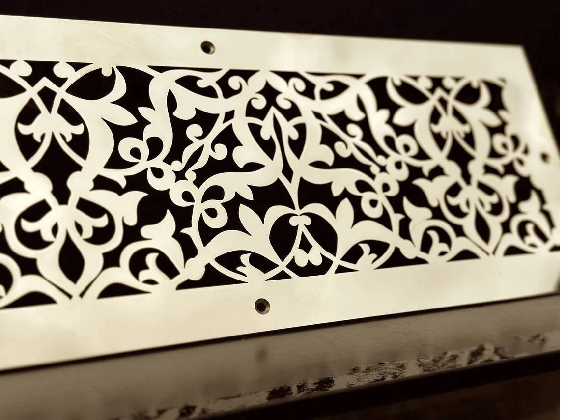 Fully customized PURE BRASS Air Grilles 1mm thick flat (without rear frame)