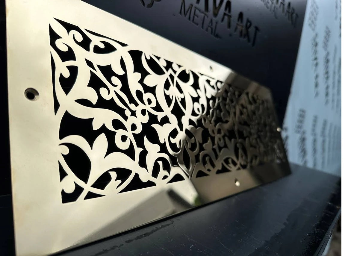 Fully customized PURE BRASS Air Grilles 1mm thick flat (without rear frame)