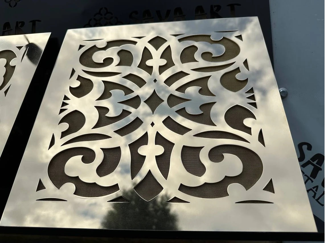 Fully customized PURE BRASS Air Grilles 1mm thick flat (without rear frame)