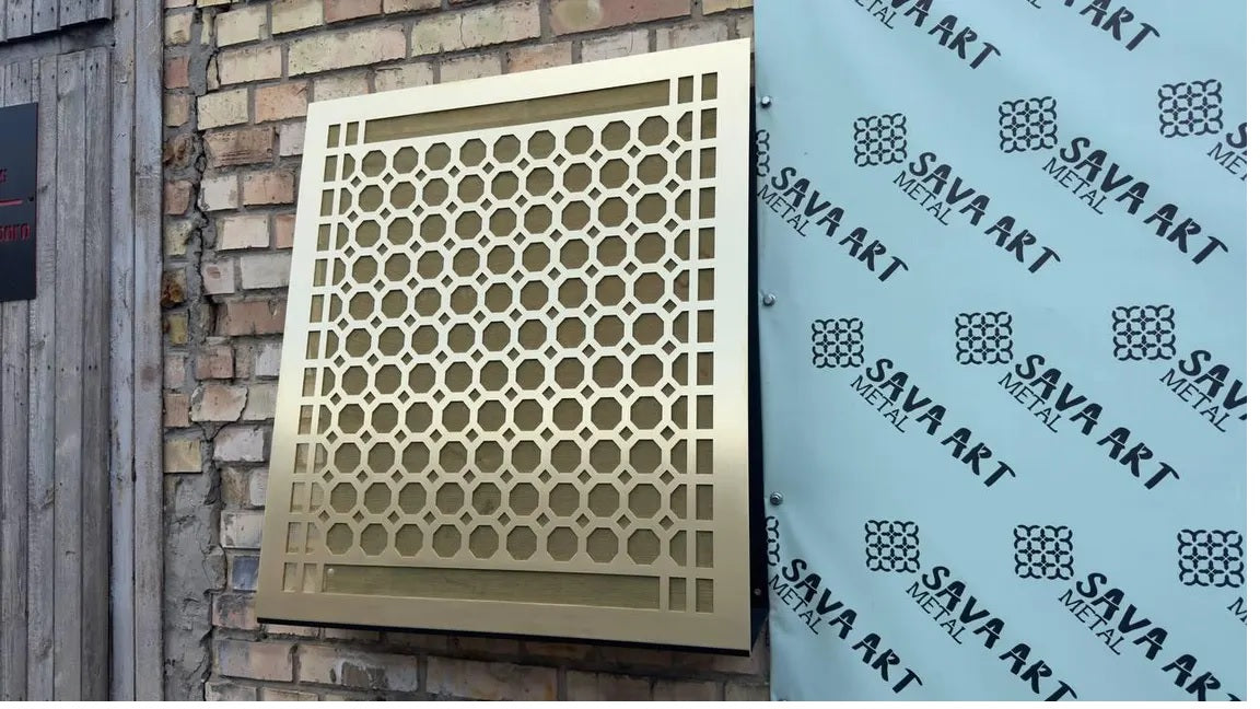 Fully customized PURE BRASS Air Grilles 1mm thick flat (without rear frame)