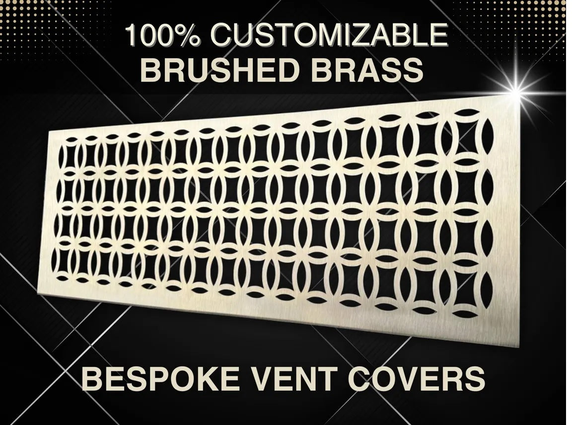 Fully Customized 1mm Brass HVAC Grilles (Style)
