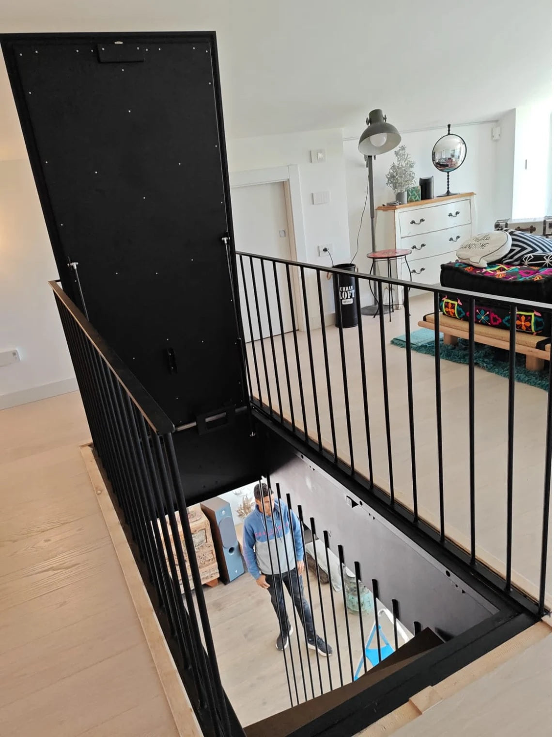 Bespoke Floor Hatch with Electric lifting system