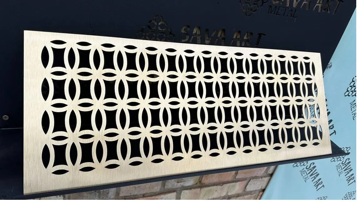 Fully Customized 1mm Brass HVAC Grilles (Style)