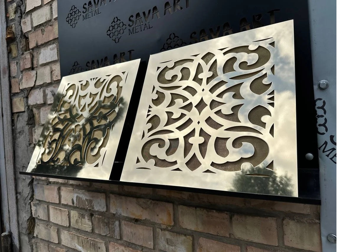 Fully customized PURE BRASS Air Grilles 1mm thick flat (without rear frame)