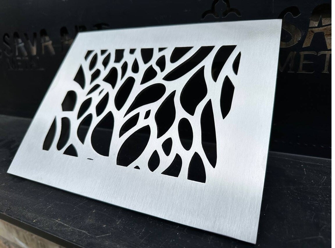 Fully customized STAINLESS STEEL Air Grilles 1mm thick flat (without rear frame)