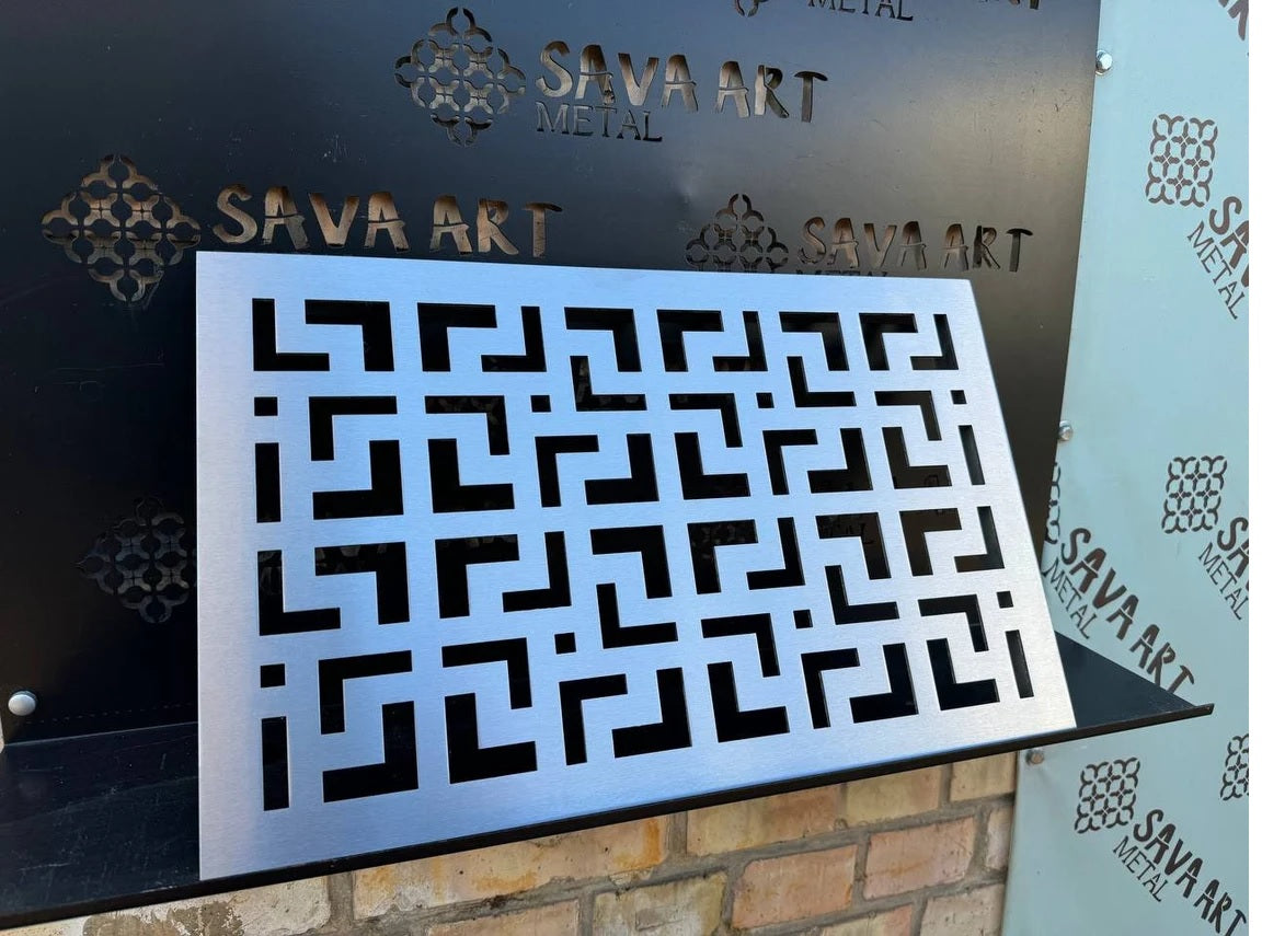 Fully customized STAINLESS STEEL Air Grilles 1mm thick flat (without rear frame)