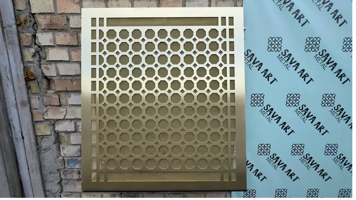 Fully customized PURE BRASS Air Grilles 1mm thick flat (without rear frame)
