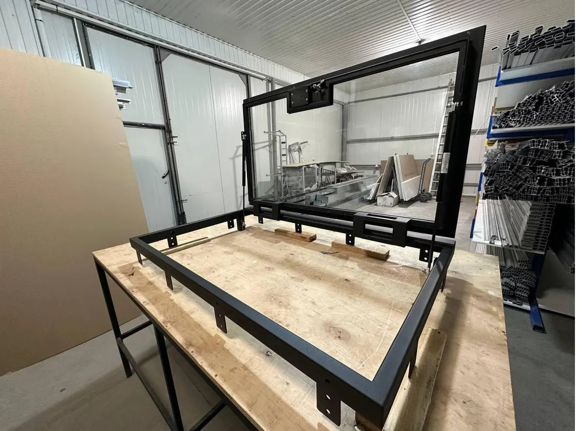 Made-to-order bespoke Glass Floor Door with Key lock system