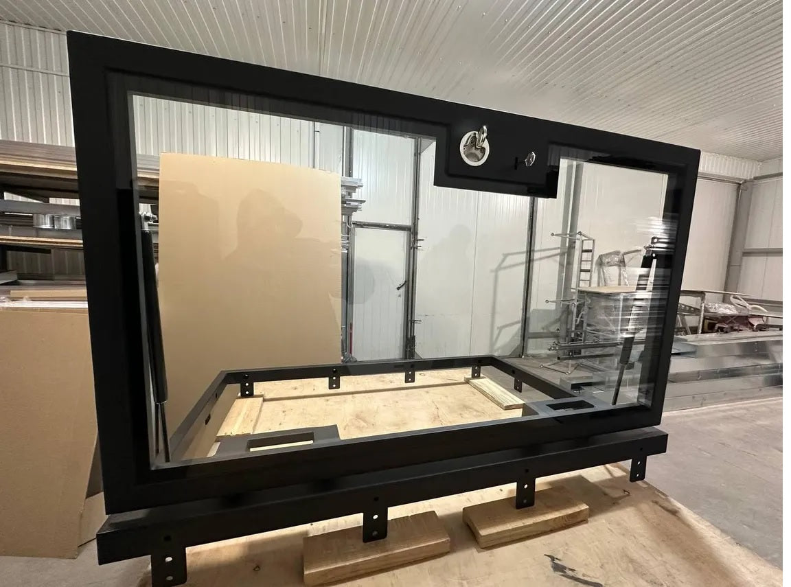 Made-to-order bespoke Glass Floor Door with Key lock system