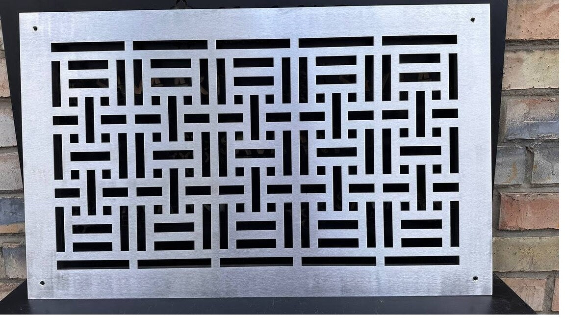 Fully customized STAINLESS STEEL Air Grilles 1mm thick flat (without rear frame)