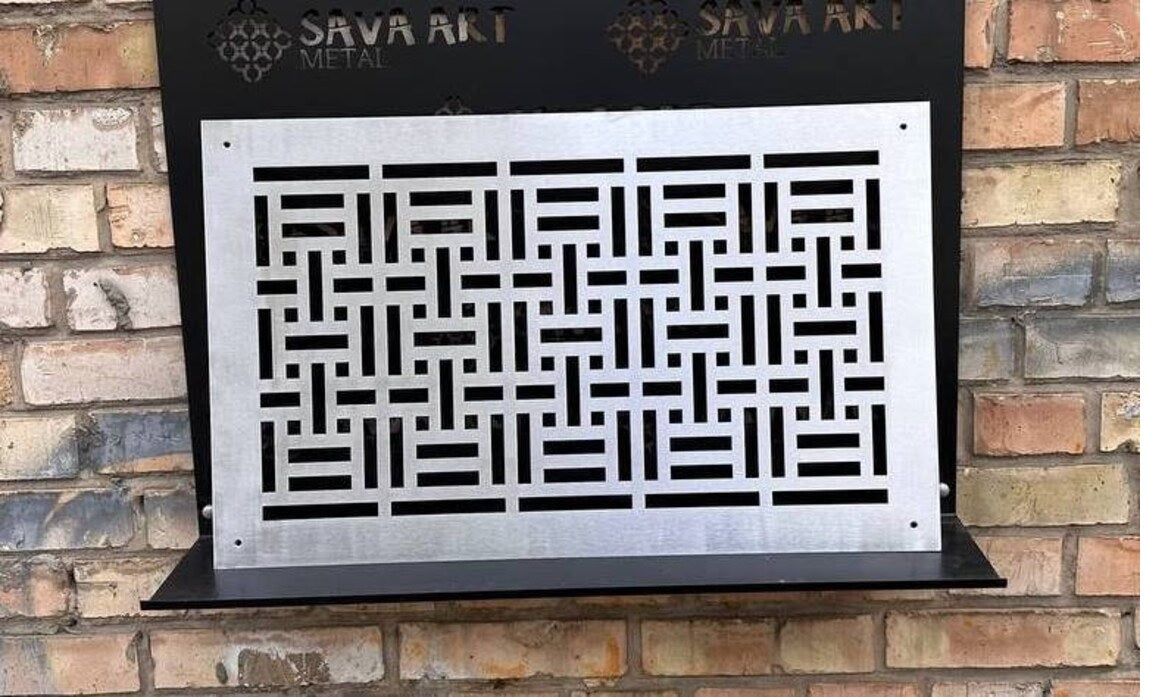 Fully customized STAINLESS STEEL Air Grilles 1mm thick flat (without rear frame)