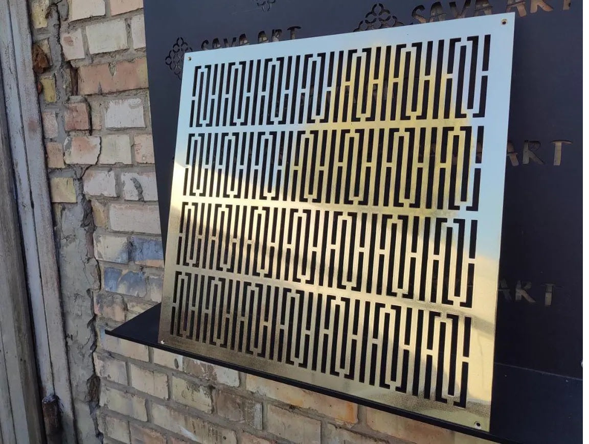 Fully customized PURE BRASS Air Grilles 1mm thick flat (without rear frame)