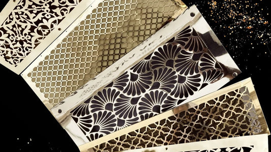 Fully customized PURE BRASS Air Grilles 1mm thick flat (without rear frame)