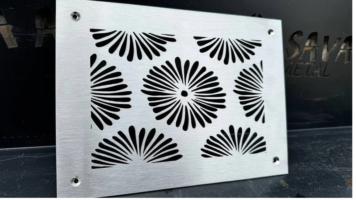 Fully customized STAINLESS STEEL Air Grilles 1mm thick flat (without rear frame)