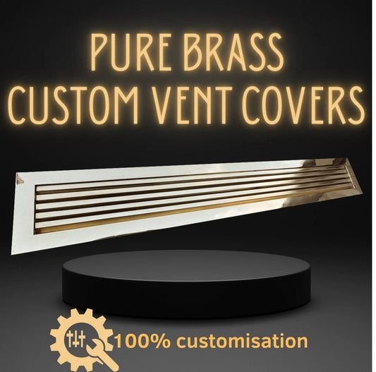 Fully customized PURE BRASS Air Grilles 1mm thick flat (without rear frame)