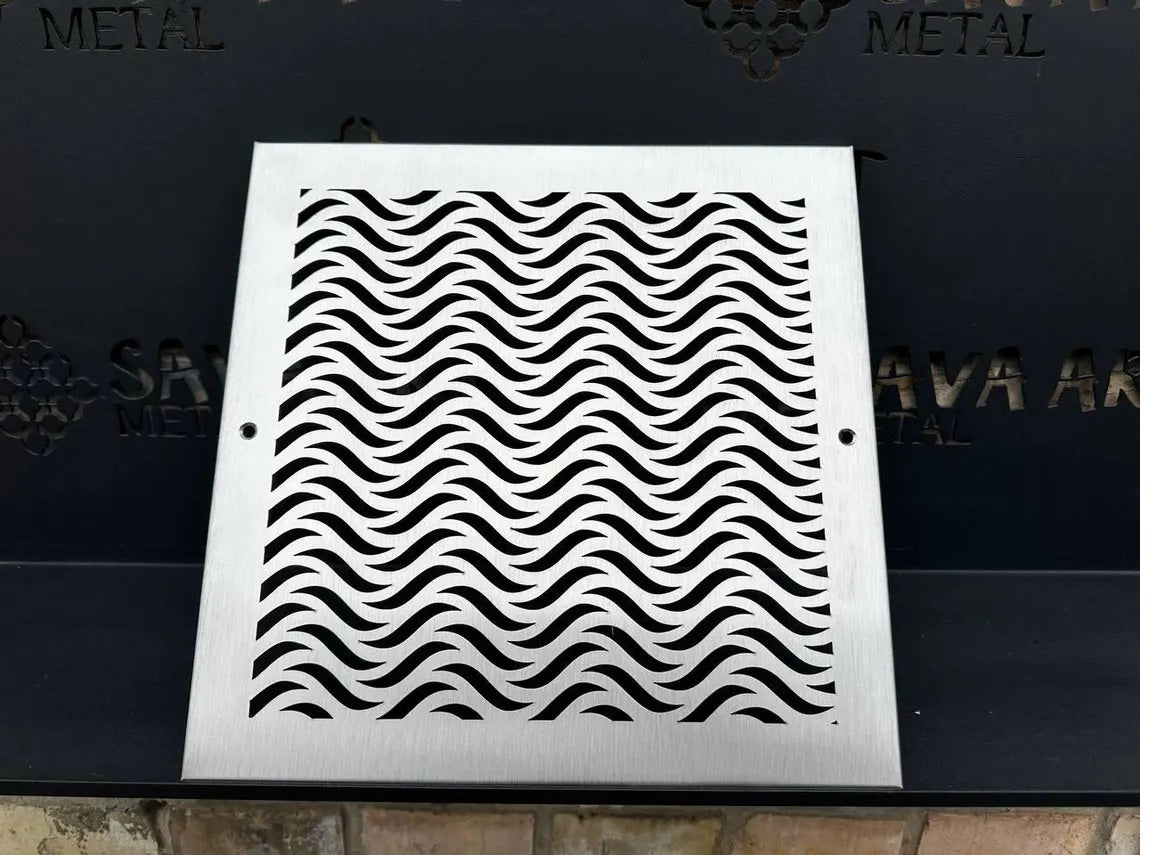 Fully customized STAINLESS STEEL Air Grilles 1mm thick flat (without rear frame)