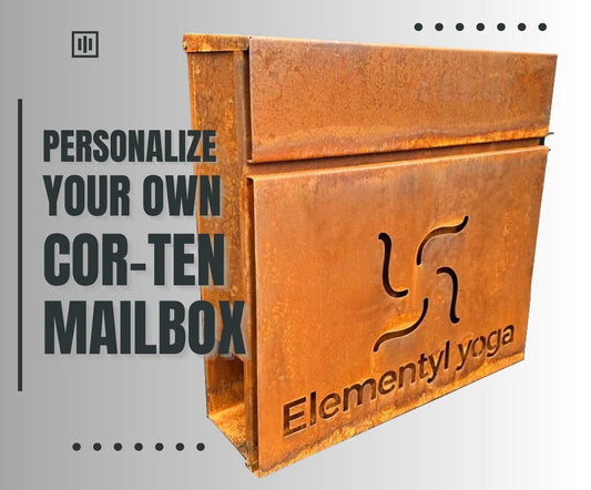 Maßgefertigter Wandbriefkasten aus Cortenstahl