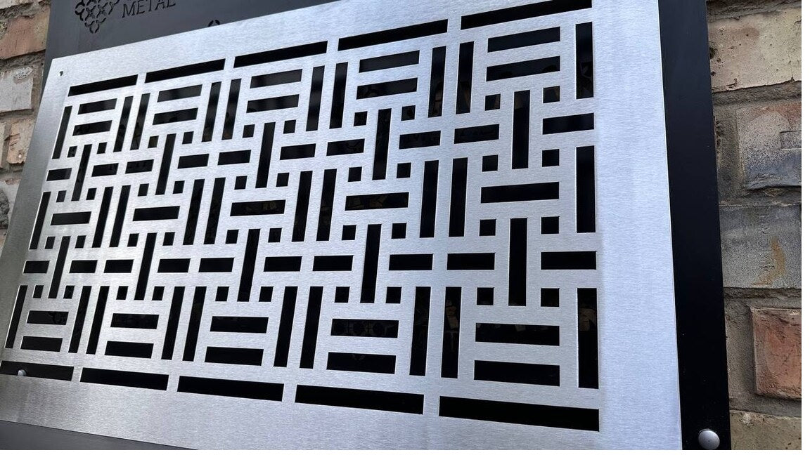 Fully customized STAINLESS STEEL Air Grilles 1mm thick flat (without rear frame)