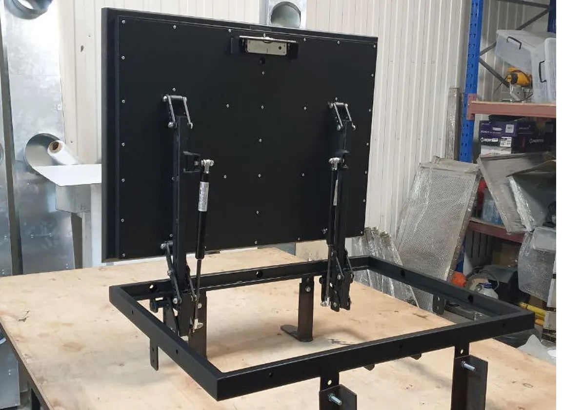 Custom steel floor hatch size 36 -55 PLUS warm insulation, sound proofing
