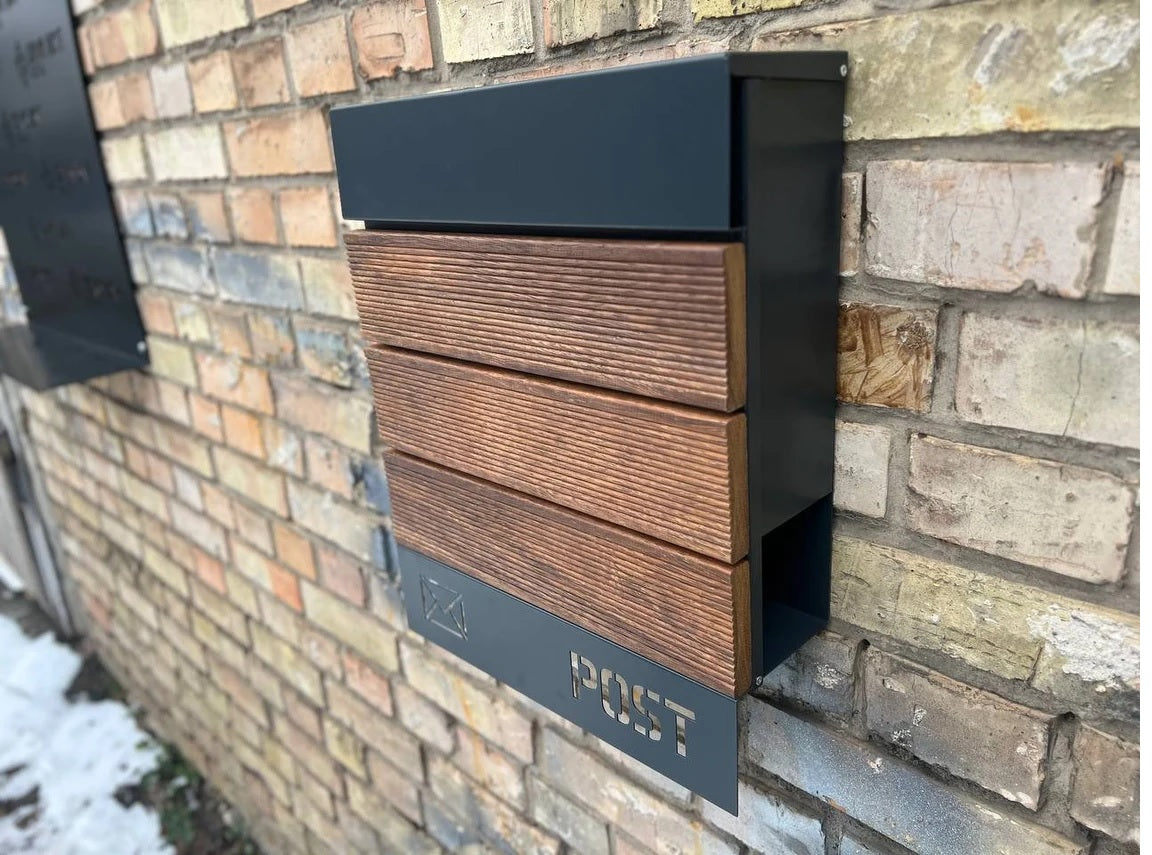 Merbau Wandmontierter personalisierter Briefkasten